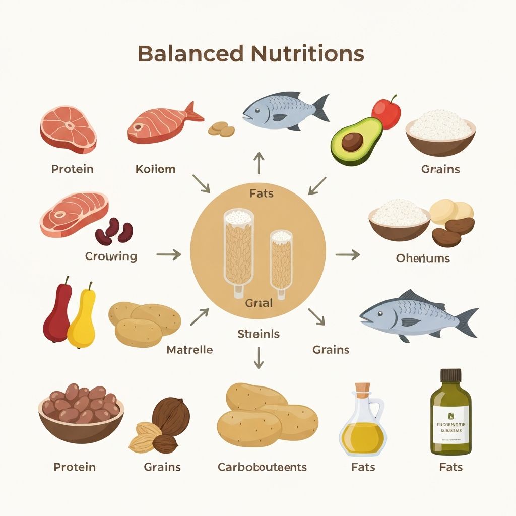 Balanced nutrition illustration